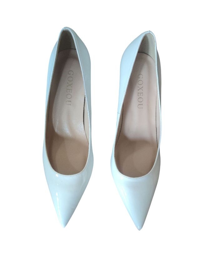 Tacones GOXEOU Blancos - Talla 41