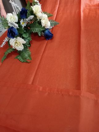 Tessuto voile terracotta 598x144cm