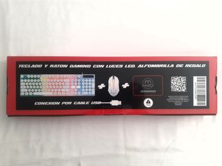 CONJUNTO TECLADO, RATÓN Y ALFOMBRILLA LED GAMING