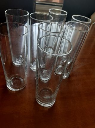 8 Vasos largos de cristal