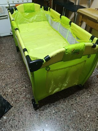 Cuna viaje Sahoo Baby verde