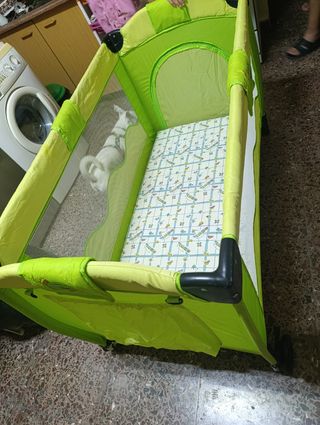 Cuna viaje Sahoo Baby verde