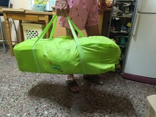 Cuna viaje Sahoo Baby verde