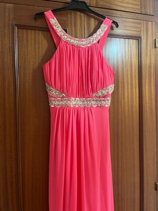 Vestido fiesta largo rosa