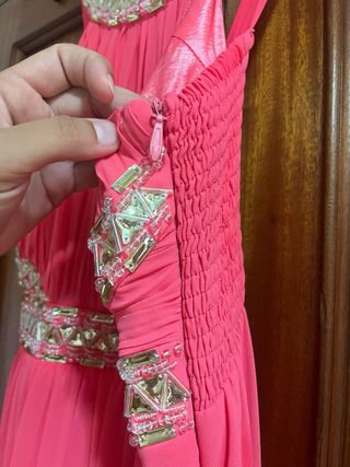 Vestido fiesta largo rosa