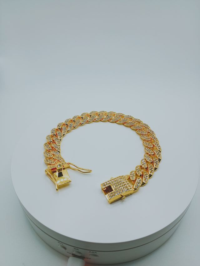 Pulsera oro circonitas - Cadena