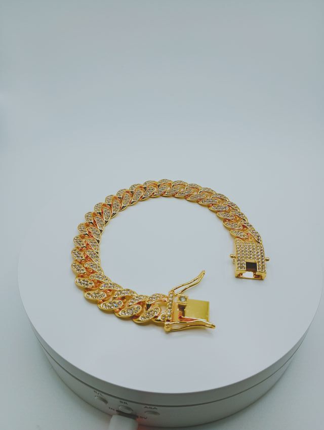 Pulsera oro circonitas - Cadena