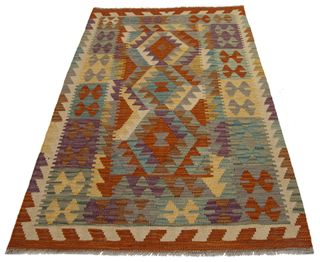 142x87 CM Storia intrecciata nel filo Kilim Afgan