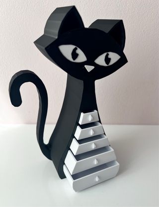 Gatto portaoggetti con cassettini