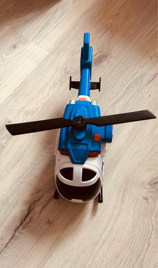 Helicóptero Juguete Azul y Blanco