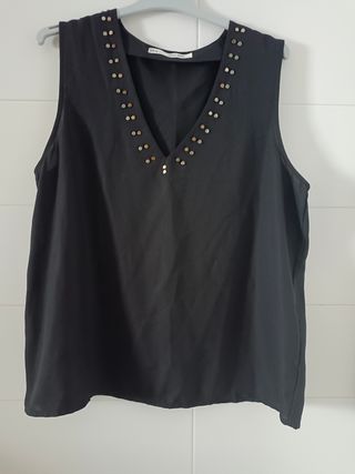 Blusa negra Sfera Basic - Talla L