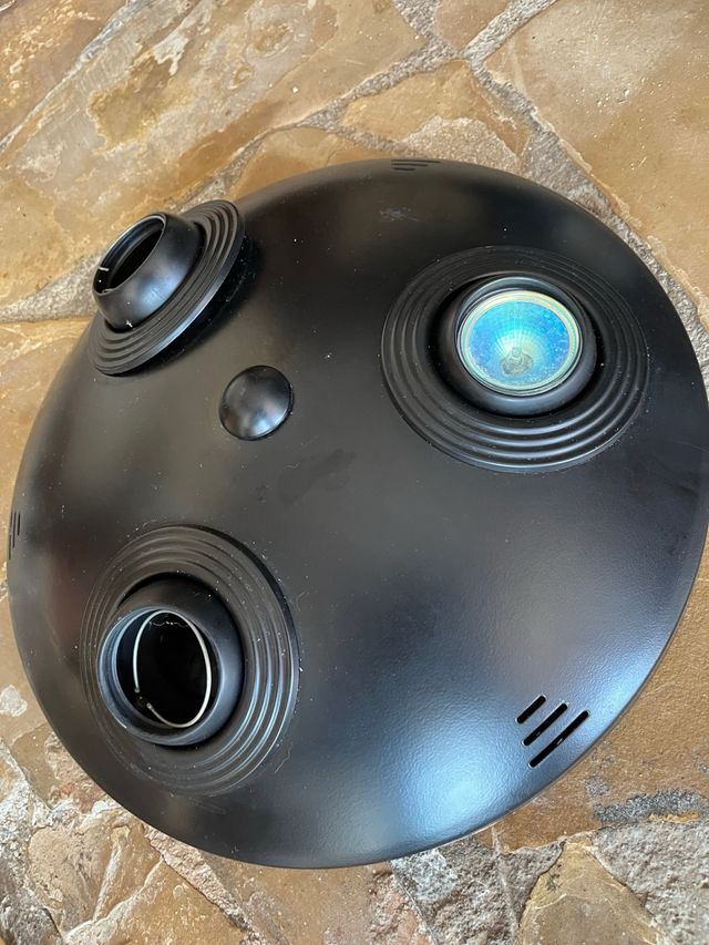 Aplique techo 3 luces - negro