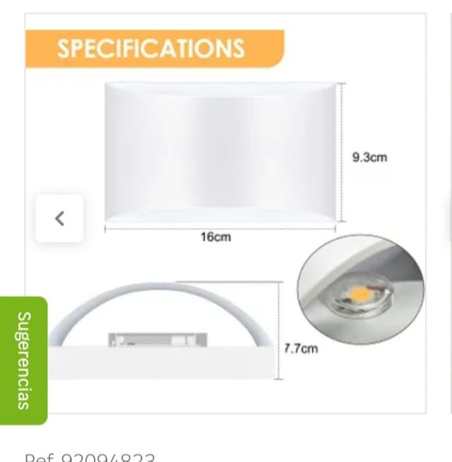 Lamparas, apliques (precio por las dos unidades)