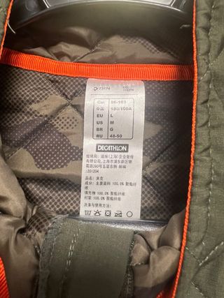 Chaqueta Acolchada Hombre L - Caza