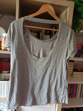 Camiseta gris rotos L