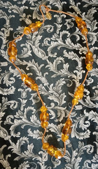 Collana ambra naturale marrone