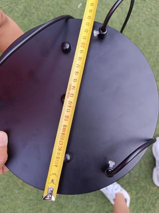 Lampara techo negra metalica