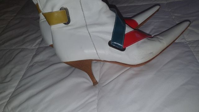 Botas piel caña alta blancas multicolor - 4colore