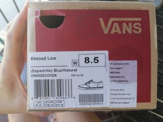 Espadrille Vans Grigie Donna 39