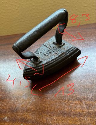 Plancha antigua hierro-fundido