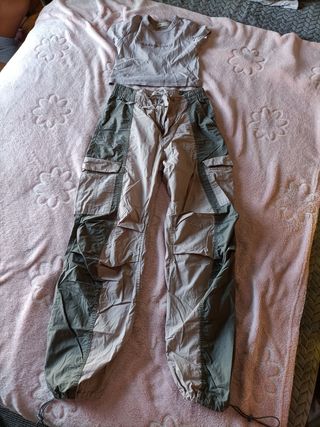 Conjunto top & pantalones cargo