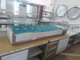 Vitrina nevera ingredientes 8 recipientes