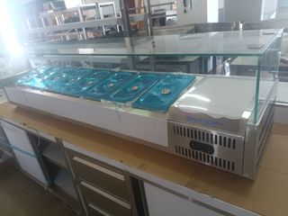 Vitrina nevera ingredientes 8 recipientes