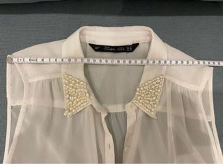 Blusa blanca transparente