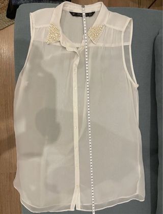 Blusa blanca transparente