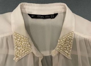 Blusa blanca transparente