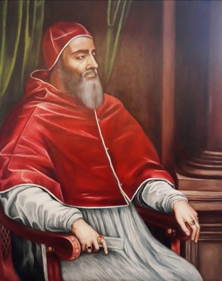 Retrato al óleo Papa