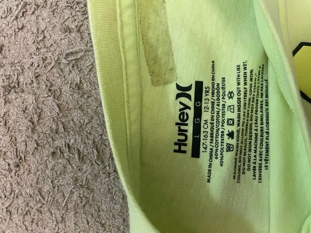 Camiseta Hurley niño talla 12