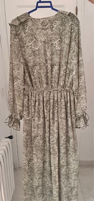 Vestido Zara verde oliva - Talla S