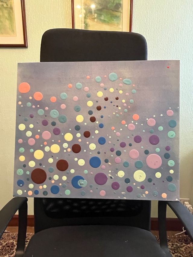 Cuadro puntos multicolor