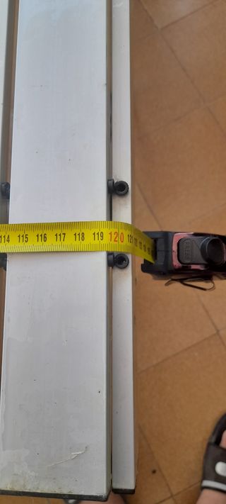 Mesa plegable metalica gris