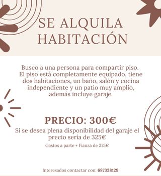 Habitación amueblada - 300€