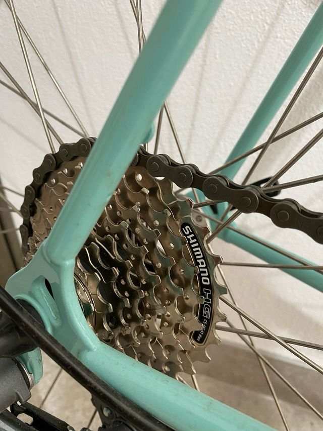 Bicicleta Carretera Monoplato Verde