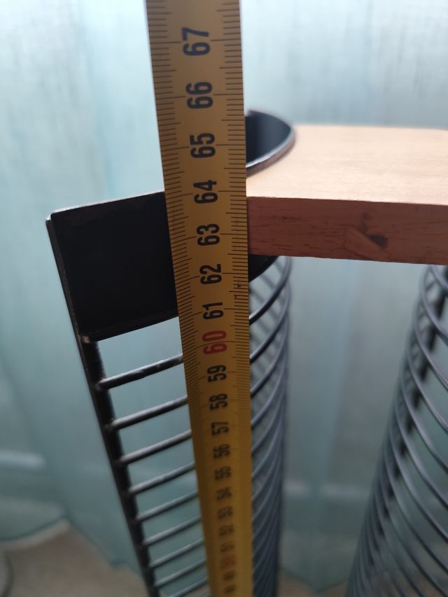 2 Soportes CD Metal Negro - Madera