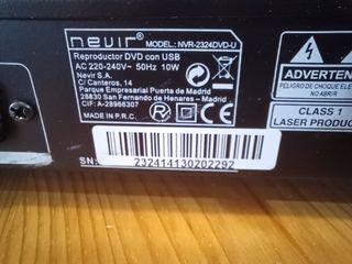 Reproductor DVD Nevir NVR-2324