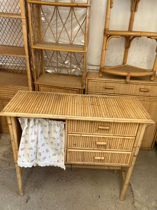 Recibidor aparador bambú 3 cajones