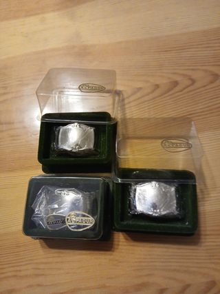 3 Servilleteros ALPADUR metal plateado