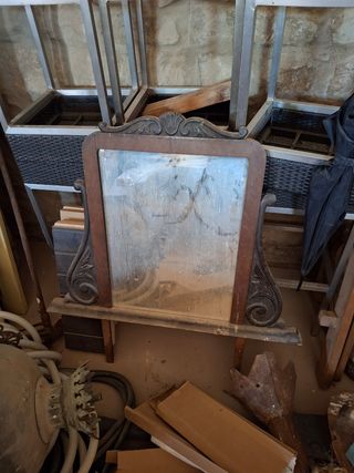Espejo antiguo de madera