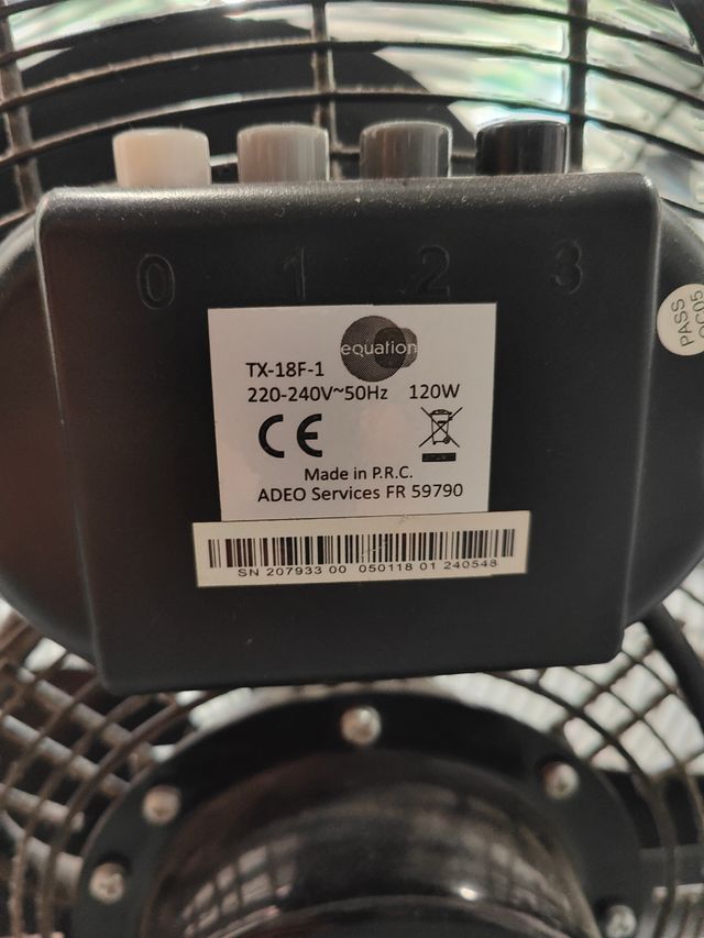 Ventilador industrial metálico