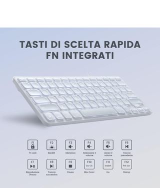 Teclado Perixx PERIBOARD-332 M Blanco