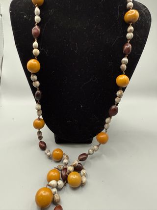 Collar Zara marrón-amarillo