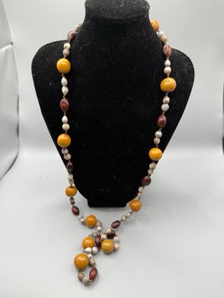 Collar Zara marrón-amarillo