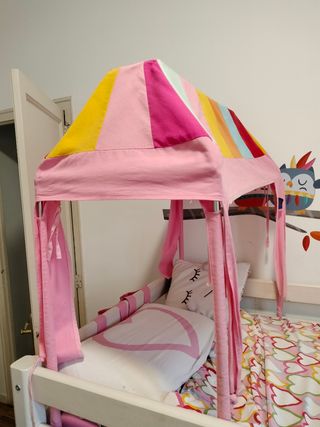 Flexa Castillo cama infantil rosa