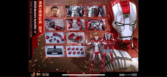 Iron Man Mark V - Figura 1/6 Hot Toys
