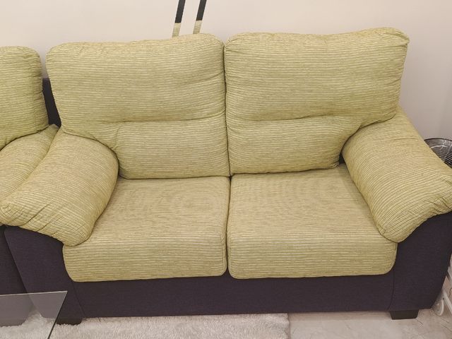 Sofá 3+2 plazas - Verde & Morado