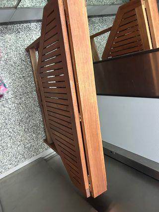 Mesa teka plegable (1,10m) venta en persona